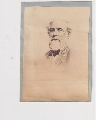 General Robert E.  Lee Confederate 1860s American Civil War Cdv Photograph