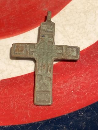 Dug Civil War Brass Cross Crucifix