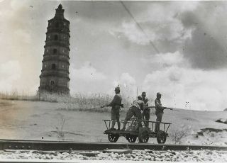 1936 China Japanese Military Troops Going To Peking Pagoda Second Sino - Japan War