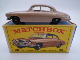 Vintage Matchbox Lesney No.  28c Jaguar Mark Ten Issued 1964