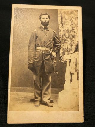 Civil War Soldier Identified Cdv Photograph 3rd And 29th Mass Infantry (wia)