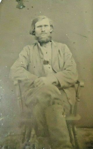 6th.  P.  Tintype Civil War Southern Soldier Photo.