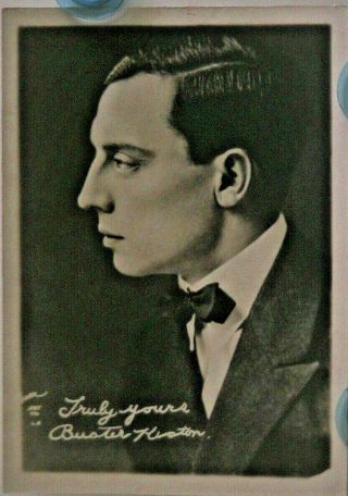 Vintage Photo - 2 Pic: Buster Keaton - Inscribed & Postcard