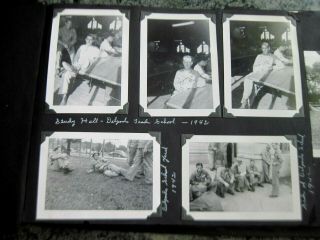 Vintage 1940s Photo Album Black And White 91 Photos Servicemen/vacation Etc.