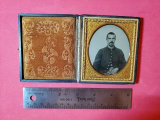 Rare Clear 6th Plate Civil War Soldier Ambrotype 3