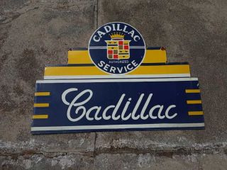 Porcelain Cadillac Enamel Sign Size 36 X 24 Inches Double Sided