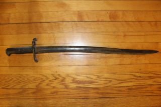 Civil War Enfield Model 1853 Saber Bayonet With Unusual German Made Blade