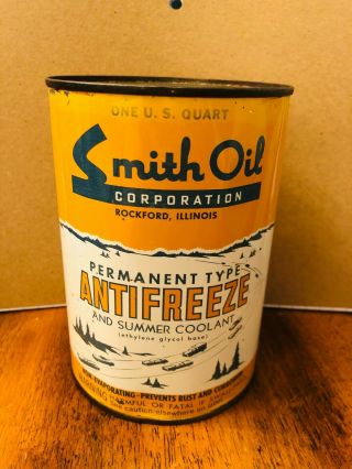 Vintage Smith Oil Anti Freeze Quart Can