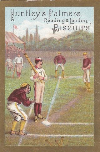 Huntley & Palmers V.  Scarce Type Sports Baseball - Earliest Baseball (xl) Card.  1900