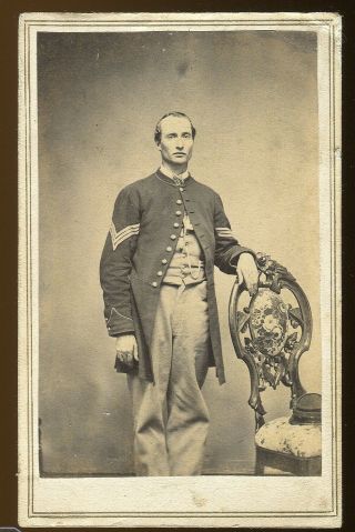 Cdv Photograph Civil War Soldier Pennsylvania 36th Vol 7th Reserve Reg 24