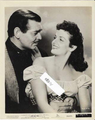 Vintage Photo Clark Gable,  Jane Russell 1955 " The Tall Men " 8x10 Movie Still