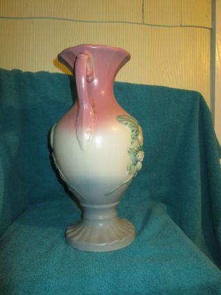 Vintage HULL Art Pottery Large Vase Wild Flower w/ Handles USA W17 - 12 1/2 