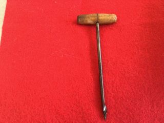 RARE CIVIL WAR US / CS ARTILLERY GIMLET TOOL.  FOR OPENING CANNON TOUCH HOLE 2