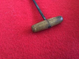 RARE CIVIL WAR US / CS ARTILLERY GIMLET TOOL.  FOR OPENING CANNON TOUCH HOLE 3