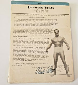 Vintage Complete Charles Atlas Dynamic Tension Course - 12 Lessons & Bonus