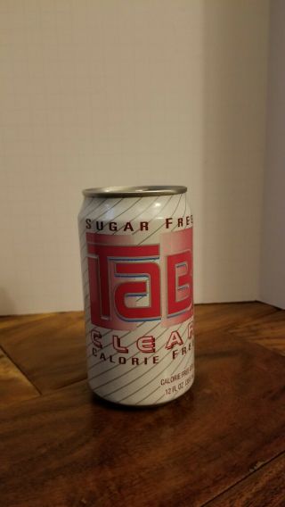 Extremely Rare Half Empty - Factory Error 1992 Tab Clear Can - Coca - Cola
