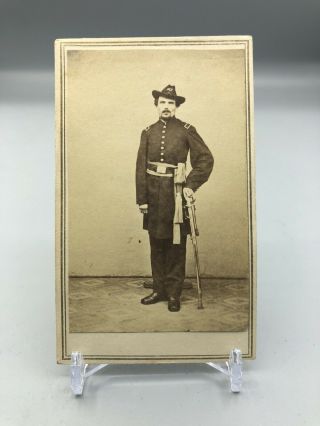 Civil War Carte De Visite (cdv) Maine Sharpshooter James Libby