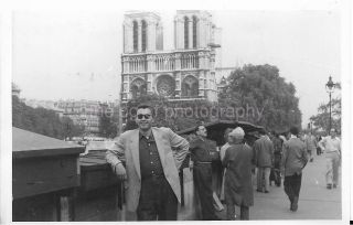 An American In Paris Vintage Found Photo Bw 50 