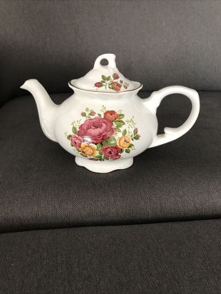 Vintage Teapot Arthur Wood And Son Staffordshire England,  Rare Roses 6445