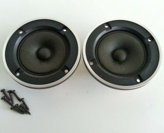 Vintage Pioneer Mid Range Speaker Matched Pair Gs - G201wa Screw 920 9n16