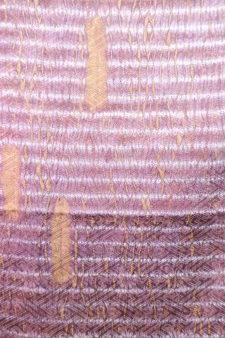 007dff 1618a Silk Fabric Vintage Japanese Kimono Hand Stitched Itanome Shibori