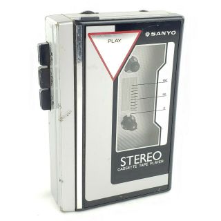Vintage Sanyo Mgp10 Portable Stereo Cassette Tape Player Rare