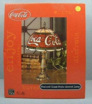 Coca Cola Stained Glass Style Accent Lamp 2