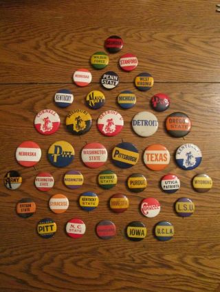 39 Old Vintage College Football Pins - 1940 