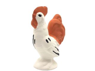 Native American Pottery Acoma Rooster Sculpture Handmade Signed By Indian Artist