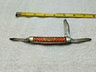 Vintage Kutmaster Purina Advertising Folding Pocket Knife Made In Utica Ny Usa