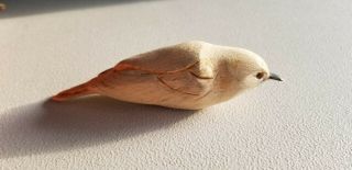 Vintage Wooden Hand Carved Duck Decoy Sparrow Chickidy Robin Bird Dove