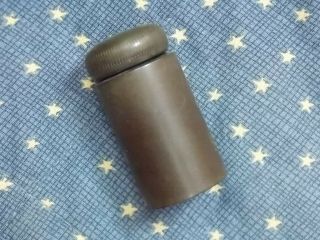 Civil War Era Gutta Percha Traveling Ink Well.  Hard Rubber.  For Soldier Letters