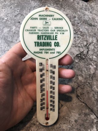 Vintage 4 Legged John Deere Thermometer Ritzille Trading Tractor Farm Rare Farm