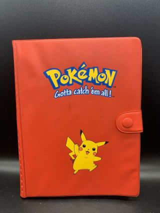 Pokemon Vintage Red Pikachu Card Album/binder - 4 Pocket