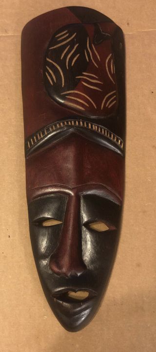 Unique Hand Crafted Hand Painted Haitian Mask Wall Decor Art