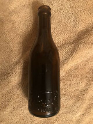 Early 1900’s Amber Pepsi Cola Script Bottle From Birmingham,  Alabama Ala Al