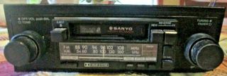 Vintage Sanyo Car Stereo Cassette Deck Am/fm Radio Auto Reverse Dolby -
