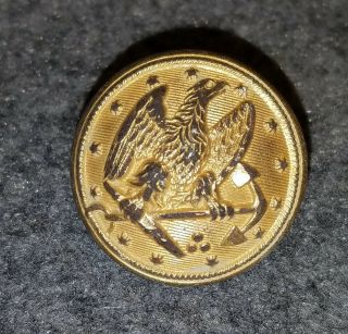 Civil War Federal Navy (na 112) Button Loaded With Gold 22 Mm