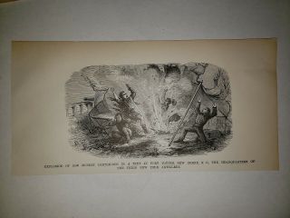 Fort Totten Bern North Carolina 3rd York Artillery 1896 Civil War Print