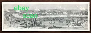 1868 Panoramic Print Civil War Confederate Rout At Winchester,  Va