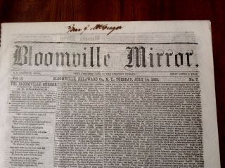 2 Newspapers From July 1863 On The Coverage Of The Battle Gettysburg
