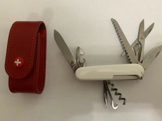Victorinox Huntsman Swiss Army Knife White With A Case 2