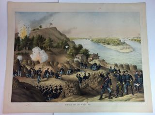 Civil War Siege Of Vicksburg 1888 Chromolitho Print Kurz & Allison