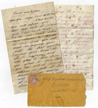 Hymn & Letter By 49th Ohio Infantry Soldier Killed In Action Days Later