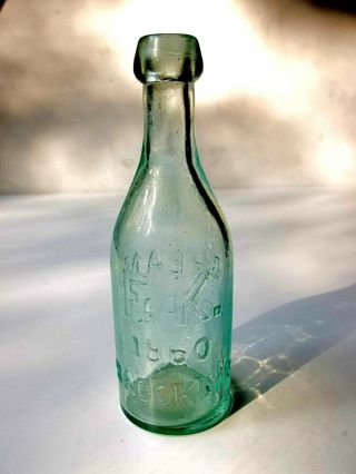 " F.  K.  1860 Brooklyn Cream Soda " 6.  25 " H.  Found Behind Robber 