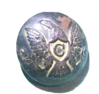 Civil War Two - Piece Federal Eagle “c” Cavalry Coat Button