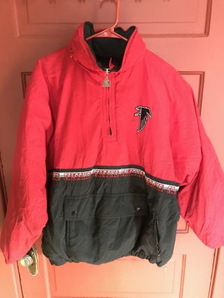 Vintage Atlanta Falcons Starter Pullover Bomber Jacket Coat Vtg Nfl Football Xl