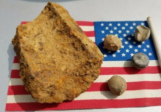Dug Civil War Parrott Or Dyer Shell Fragment And Case Shot Union Relics