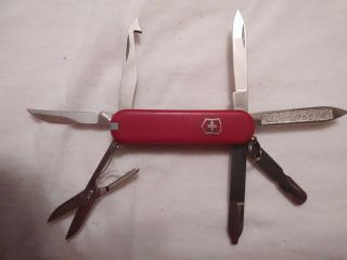 Victorinox Swiss Army Pocket Keychain Knife 7 Tool Miniature,  Small,  Red