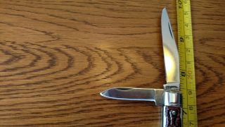 Vintage COLONIAL PROV.  USA 2 Blade Jack Stag Pocket Knife Pat NOS RARE 17 2